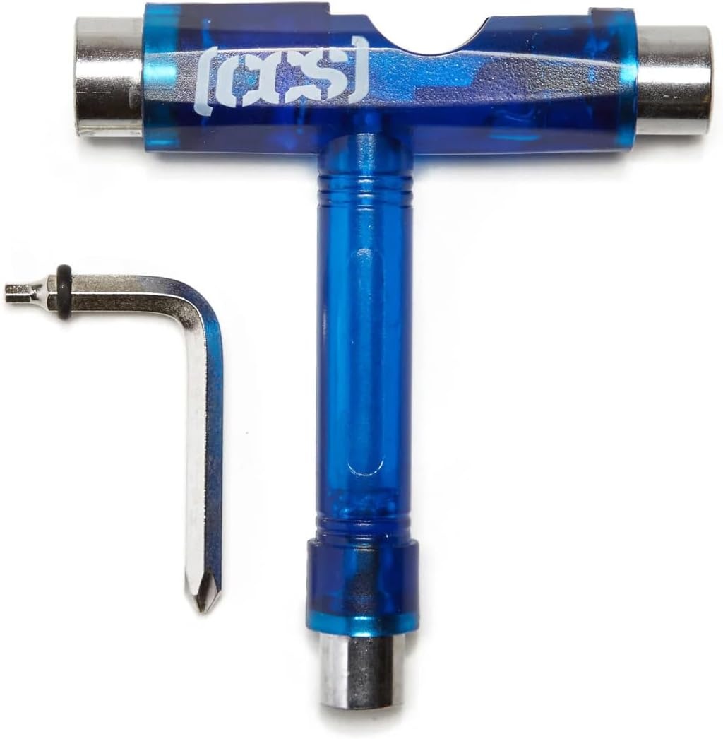 image:imageCCS Clear Skateboard Wheels Bundle Professional Grade Polyurethane Size 52mm 99A Durometer 18 Riser Pads amp Skate Tool Included BlueBlue