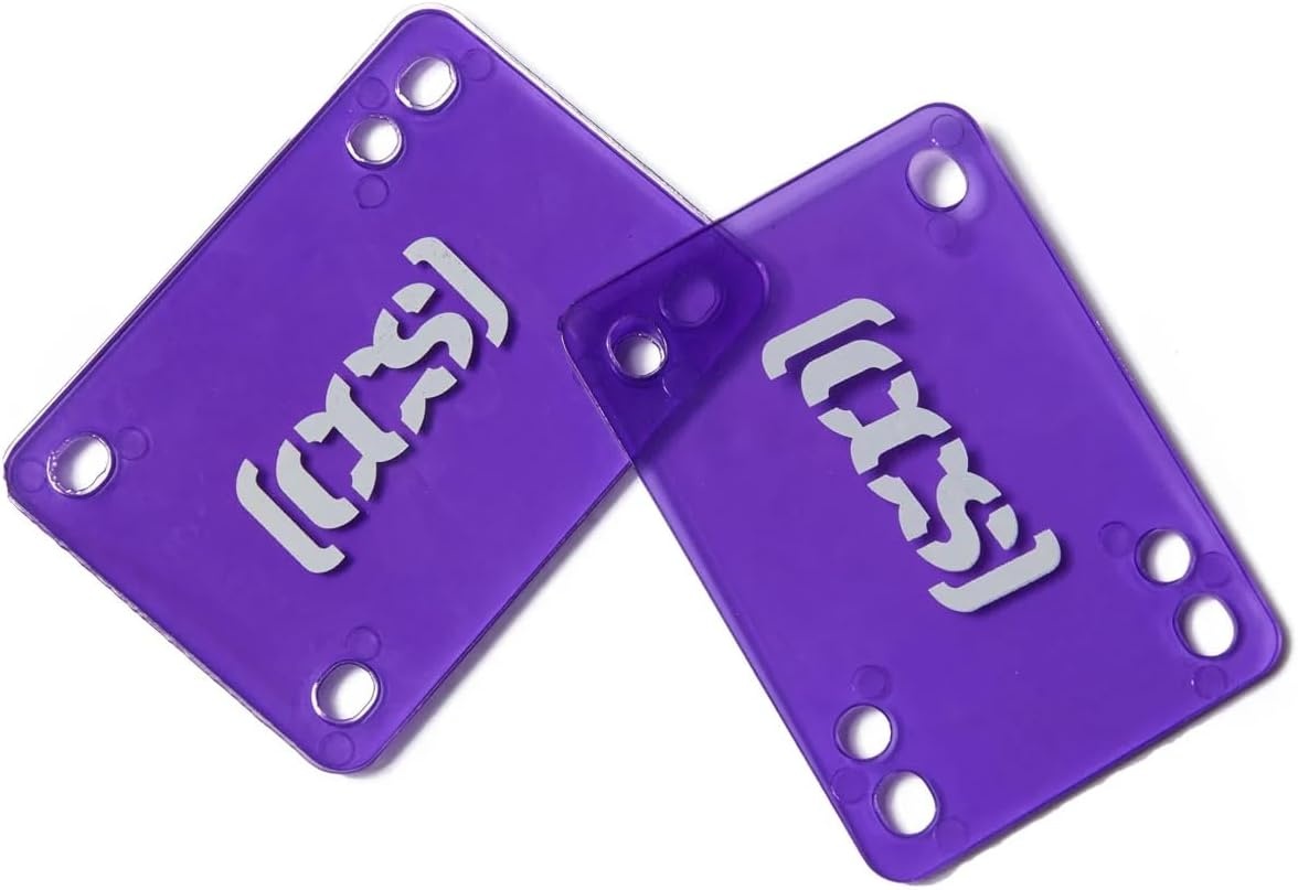 image:imageCCS Clear Skateboard Wheels Bundle Professional Grade Polyurethane Size 52mm 99A Durometer 18 Riser Pads amp Skate Tool Included BluePurple