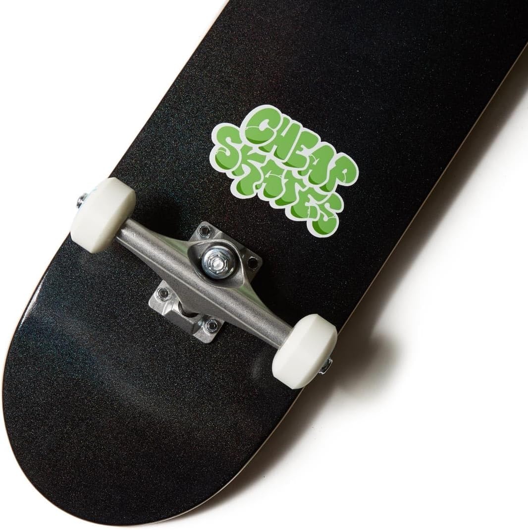 image:imageCCS Graphic Skateboard Complete Maple Wood Professional Grade Fully Assembled with Skate Tool amp Stickers Adults Kids Teens Youth Boys amp GirlsCheap Skates Tag Glitter Black