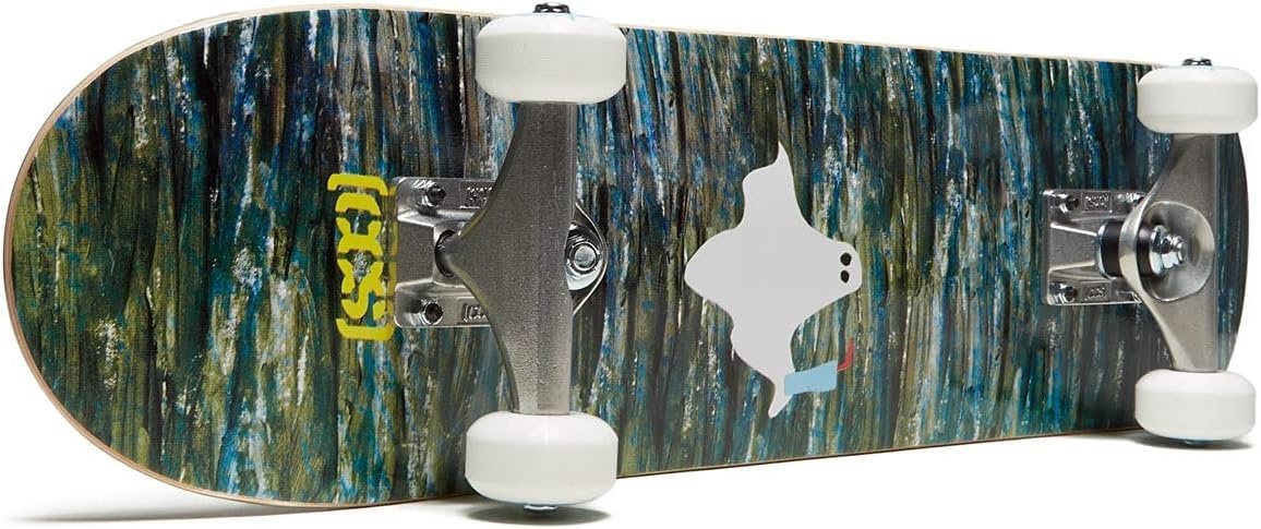 image:imageCCS Mini Skateboard for Kids amp Youth 7 Wide Maple Wood Fully Assembled with Skate Tool amp Stickers Boys amp GirlsGhost