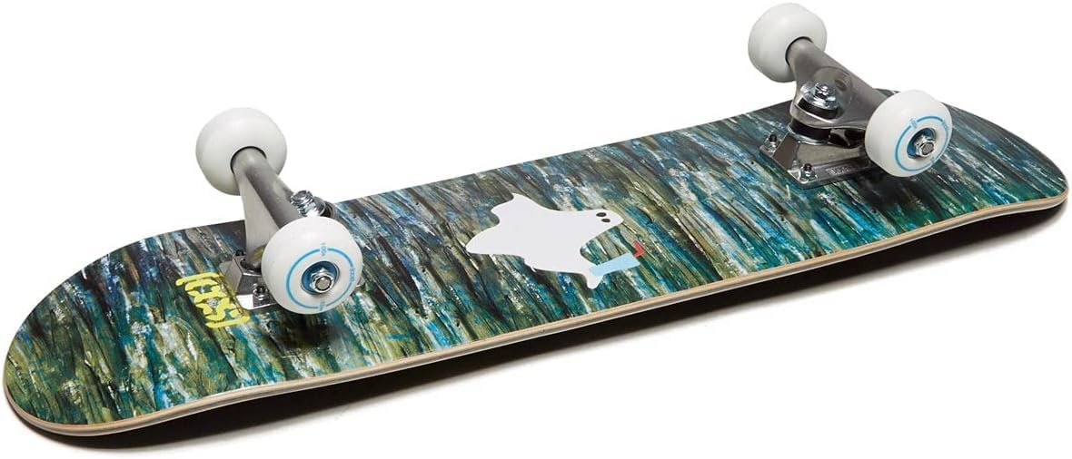 image:imageCCS Mini Skateboard for Kids amp Youth 7 Wide Maple Wood Fully Assembled with Skate Tool amp Stickers Boys amp GirlsGhost