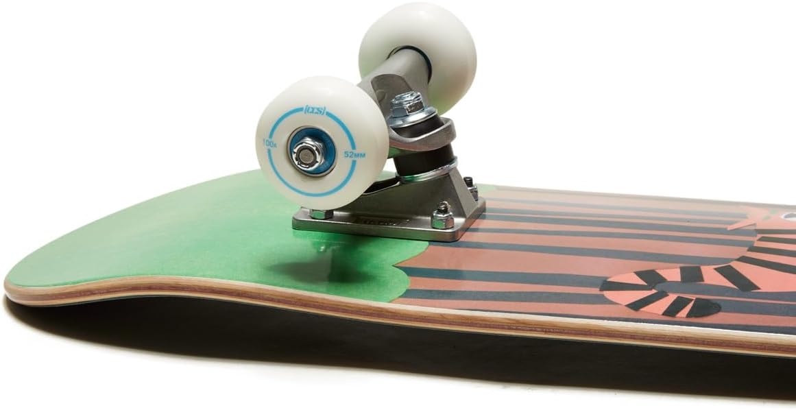 image:imageCCS Mini Skateboard for Kids amp Youth 7 Wide Maple Wood Fully Assembled with Skate Tool amp Stickers Boys amp GirlsTiger