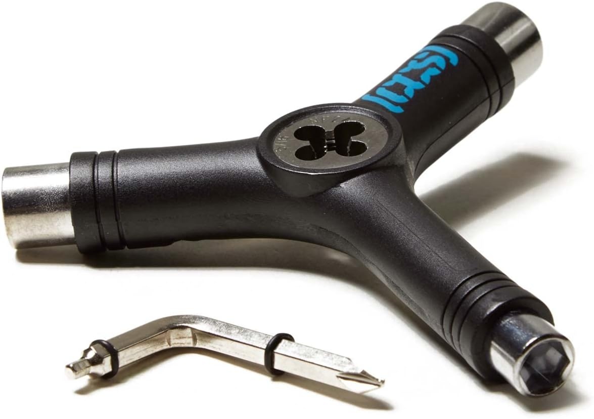image:imageCCS Skateboard Tool All in One T Tool Metal T Tool WGrip File or Y Tool WRethreaderBlack Rethreader