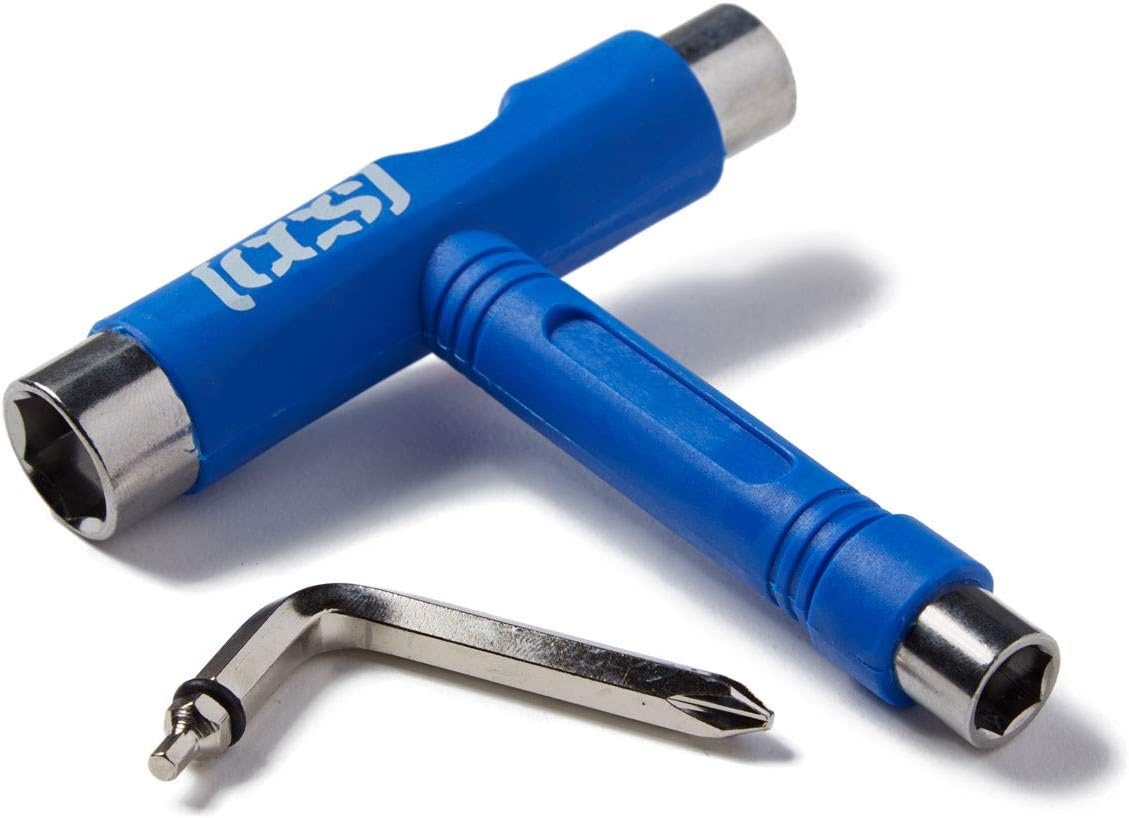image:imageCCS Skateboard Tool All in One T Tool Metal T Tool WGrip File or Y Tool WRethreaderBlue