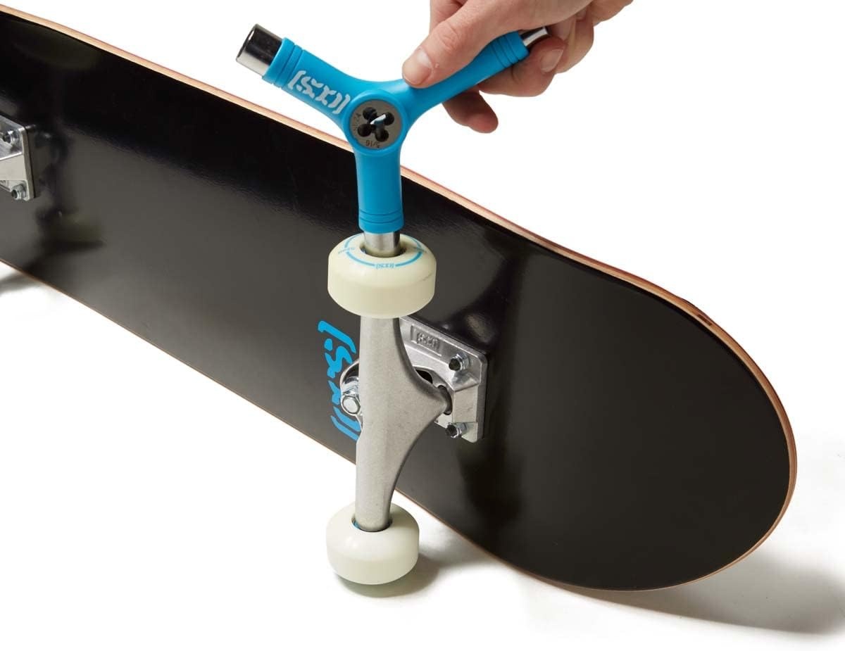 image:imageCCS Skateboard Tool All in One T Tool Metal T Tool WGrip File or Y Tool WRethreaderBlue Rethreader