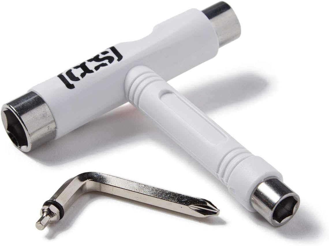 image:imageCCS Skateboard Tool All in One T Tool Metal T Tool WGrip File or Y Tool WRethreaderWhite