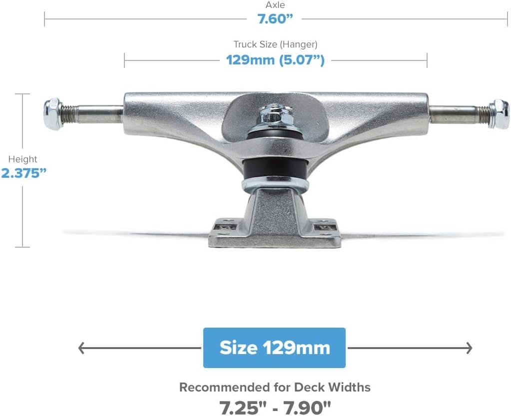 image:imageCCS Skateboard Trucks 109mm 129mm 139mm 144mm 149mm 169mm BlackRaw W1 Mounting HardwareRaw