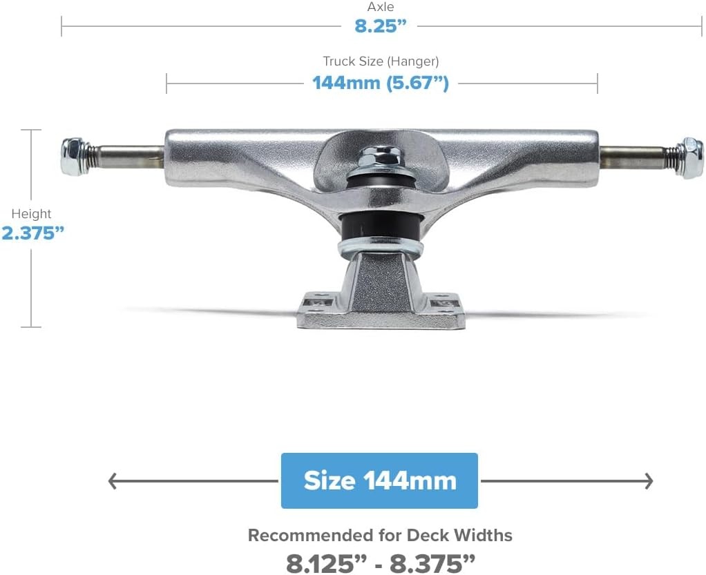image:imageCCS Skateboard Trucks 109mm 129mm 139mm 144mm 149mm 169mm BlackRaw W1 Mounting HardwareRaw