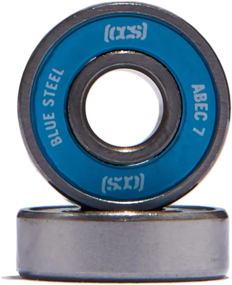 image:imageCCS Skateboard Wheels 52mm Set of 4 Blue Steel Bearings ABEC 7 Skate ToolClear Blue
