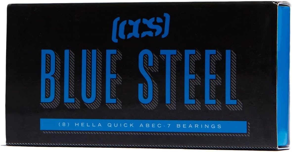 image:imageCCS Skateboard Wheels 52mm Set of 4 Blue Steel Bearings ABEC 7 Skate ToolClear Red