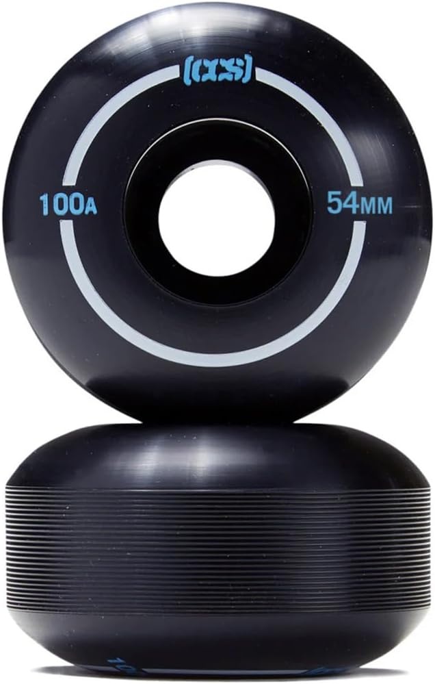 image:imageCCS Skateboard Wheels Professional Grade Polyurethane 100A Durometer Sizes 52mm 53mm 54mm amp 56mm Set of 4Black