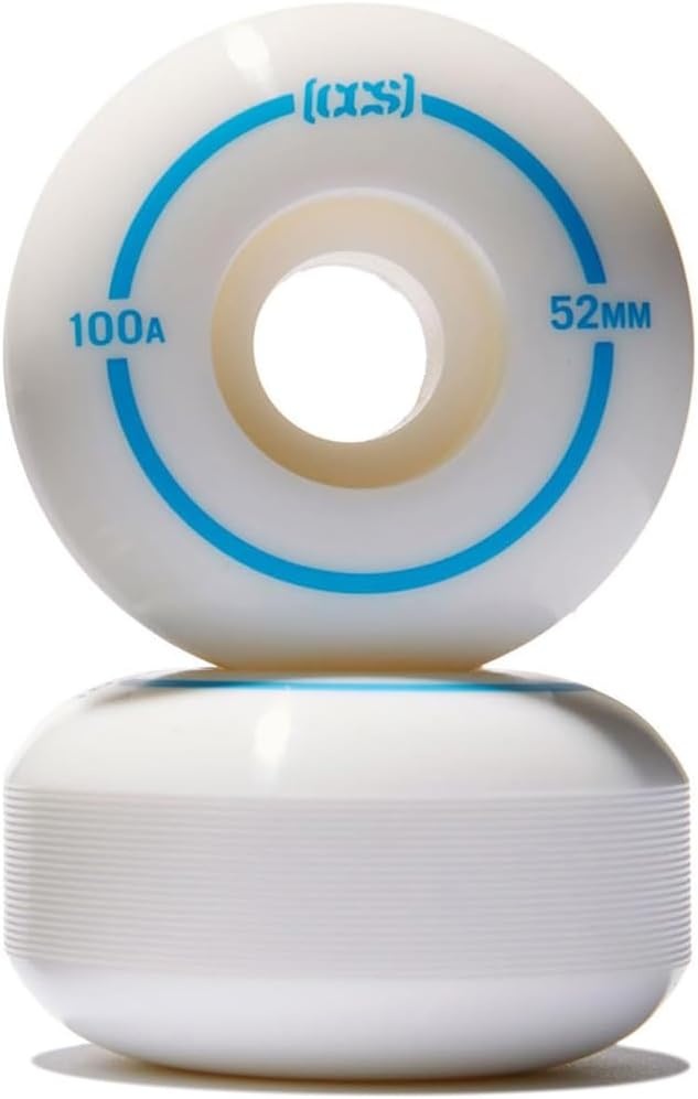 image:imageCCS Skateboard Wheels Professional Grade Polyurethane 100A Durometer Sizes 52mm 53mm 54mm amp 56mm Set of 4White