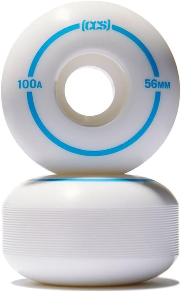image:imageCCS Skateboard Wheels Professional Grade Polyurethane 100A Durometer Sizes 52mm 53mm 54mm amp 56mm Set of 4White