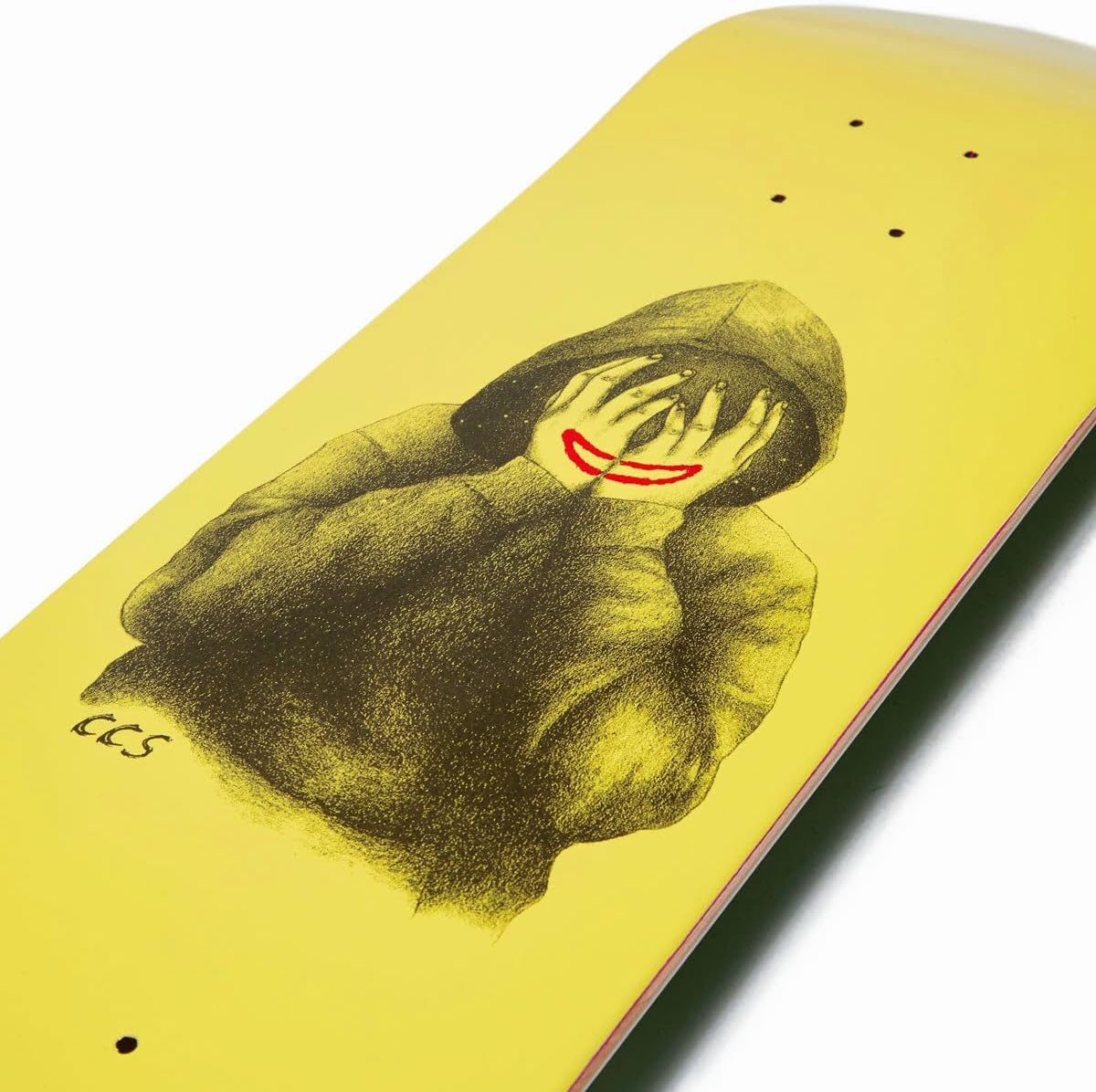 image:imageCCS Trent Richardson Artist Series Skateboard Deck 7 Ply Maple Wood Professional Grade Adults Kids Teens Youth Boys amp GirlsSmile on The Surface Yellow