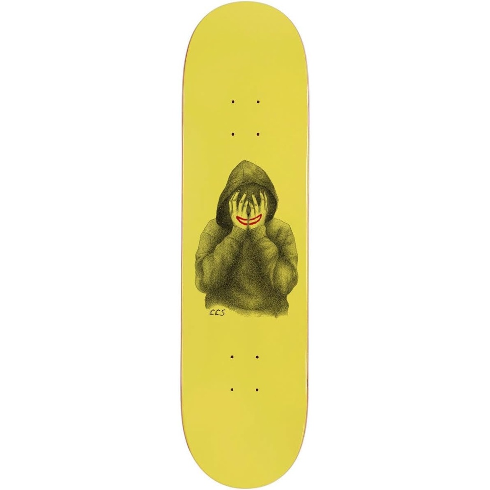 image:imageCCS Trent Richardson Artist Series Skateboard Deck 7 Ply Maple Wood Professional Grade Adults Kids Teens Youth Boys amp GirlsSmile on The Surface Yellow
