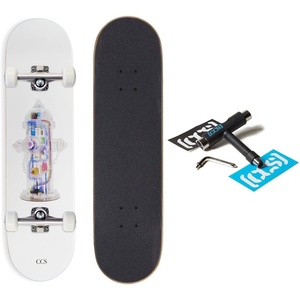 [CCS] Going Clear Hydrant Skateboard Complete | Maple Wood | Professional Grade | Fully Assembled with Skate Tool & Stickers | Adults, Kids, Teens, Youth | Boys & Girls(Going Clear Hydrant)