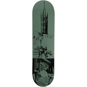 [CCS] Gothic Series Skateboard Deck | 7 Ply Maple Wood | Professional Grade | Adults, Kids, Teens, Youth | Boys & Girls(Cathedral Olive)
