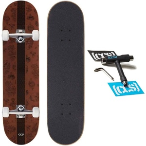 [CCS] Graphic Skateboard Complete | Maple Wood | Professional Grade | Fully Assembled with Skate Tool & Stickers | Adults, Kids, Teens, Youth | Boys & Girls(Toile Brown Root)