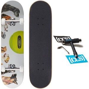 [CCS] Graphic Skateboard Complete | Maple Wood | Professional Grade | Fully Assembled with Skate Tool & Stickers | Adults, Kids, Teens, Youth | Boys & Girls(Life is Ball)