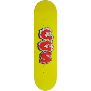 [CCS] Graphic Skateboard Deck | 7 Ply Maple Wood | Professional Grade | Adults, Kids, Teens, Youth | Boys & Girls(Furry Letters Yellow)