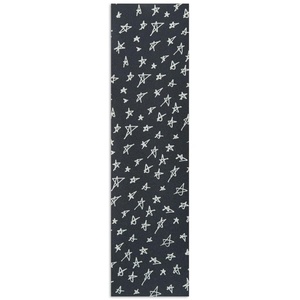 [CCS] Perforated Skateboard Grip Tape – 9″x33″ (Black)(Stars Black/White)
