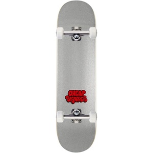[CCS] Skateboard Complete | Maple Wood | Professional Grade | Fully Assembled with Skate Tool & Stickers | Adults, Kids, Teens, Youth | Boys & Girls(Cheap Skates Tag Glitter White)