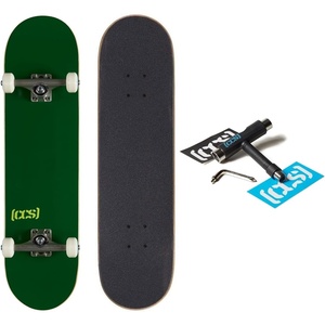 [CCS] Skateboard Complete | Maple Wood | Professional Grade | Fully Assembled with Skate Tool & Stickers | Adults, Kids, Teens, Youth | Boys & Girls(Evergreen)
