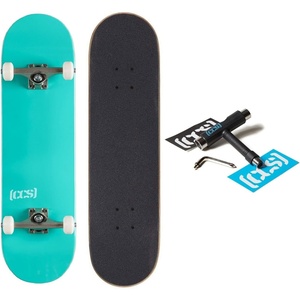 [CCS] Skateboard Complete | Maple Wood | Professional Grade | Fully Assembled with Skate Tool & Stickers | Adults, Kids, Teens, Youth | Boys & Girls(Mint Green)