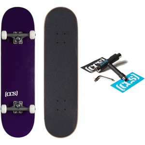 [CCS] Skateboard Complete | Maple Wood | Professional Grade | Fully Assembled with Skate Tool & Stickers | Adults, Kids, Teens, Youth | Boys & Girls(Purple)