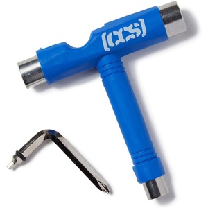 [CCS] Skateboard Tool – All in One T Tool, Metal T Tool W/Grip File, or Y Tool W/Rethreader(Blue)