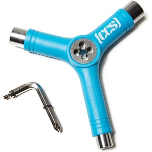 [CCS] Skateboard Tool – All in One T Tool, Metal T Tool W/Grip File, or Y Tool W/Rethreader(Blue Rethreader)
