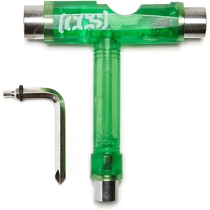 [CCS] Skateboard Tool – All in One T Tool, Metal T Tool W/Grip File, or Y Tool W/Rethreader(Clear Green)