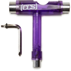 [CCS] Skateboard Tool – All in One T Tool, Metal T Tool W/Grip File, or Y Tool W/Rethreader(Clear Purple)