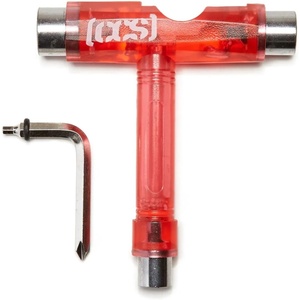 [CCS] Skateboard Tool – All in One T Tool, Metal T Tool W/Grip File, or Y Tool W/Rethreader(Clear Red)