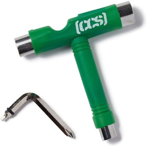 [CCS] Skateboard Tool – All in One T Tool, Metal T Tool W/Grip File, or Y Tool W/Rethreader(Green)
