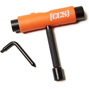 [CCS] Skateboard Tool – All in One T Tool, Metal T Tool W/Grip File, or Y Tool W/Rethreader(Orange Metal)