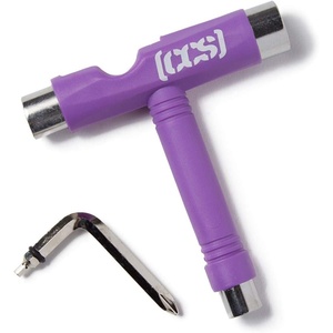 [CCS] Skateboard Tool – All in One T Tool, Metal T Tool W/Grip File, or Y Tool W/Rethreader(Purple)