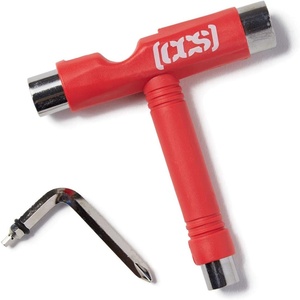 [CCS] Skateboard Tool – All in One T Tool, Metal T Tool W/Grip File, or Y Tool W/Rethreader(Red)