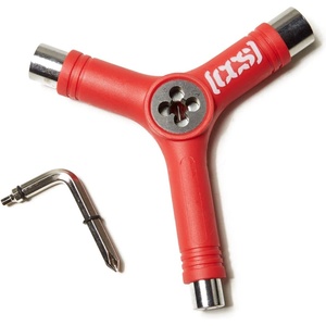[CCS] Skateboard Tool – All in One T Tool, Metal T Tool W/Grip File, or Y Tool W/Rethreader(Red Rethreader)