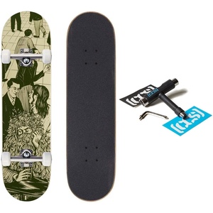 [CCS] Social Camouflage Skateboard Complete | Maple Wood | Professional Grade | Fully Assembled with Skate Tool & Stickers | Adults, Kids, Teens, Youth | Boys & Girls(Bar Green)