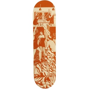 [CCS] Social Camouflage Skateboard Deck | 7 Ply Maple Wood | Professional Grade | Adults, Kids, Teens, Youth | Boys & Girls(Party Orange)