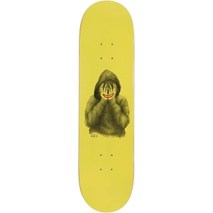 [CCS] Trent Richardson Artist Series Skateboard Deck | 7 Ply Maple Wood | Professional Grade | Adults, Kids, Teens, Youth | Boys & Girls(Smile on The Surface Yellow)